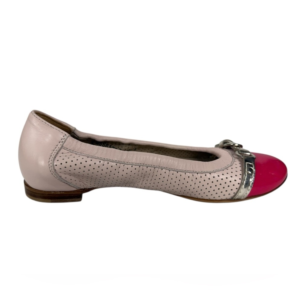 AGL Monika Leather Cap Toe Ballet Ballerina Flats EU 36 US 6 Pink Made In Italy - Picture 4 of 15